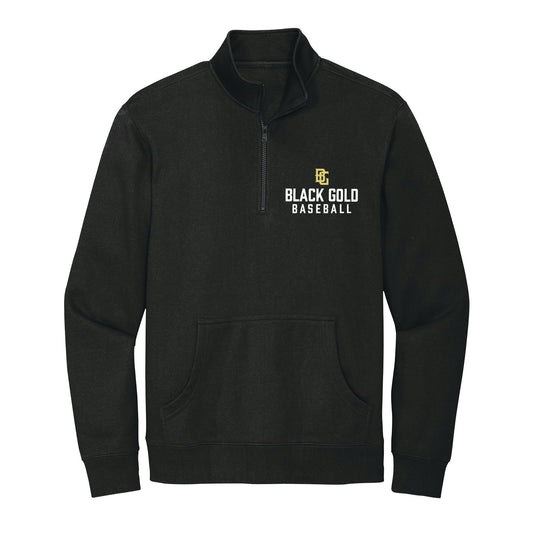 Black and Gold Baseball 1/4 Zip Fleece