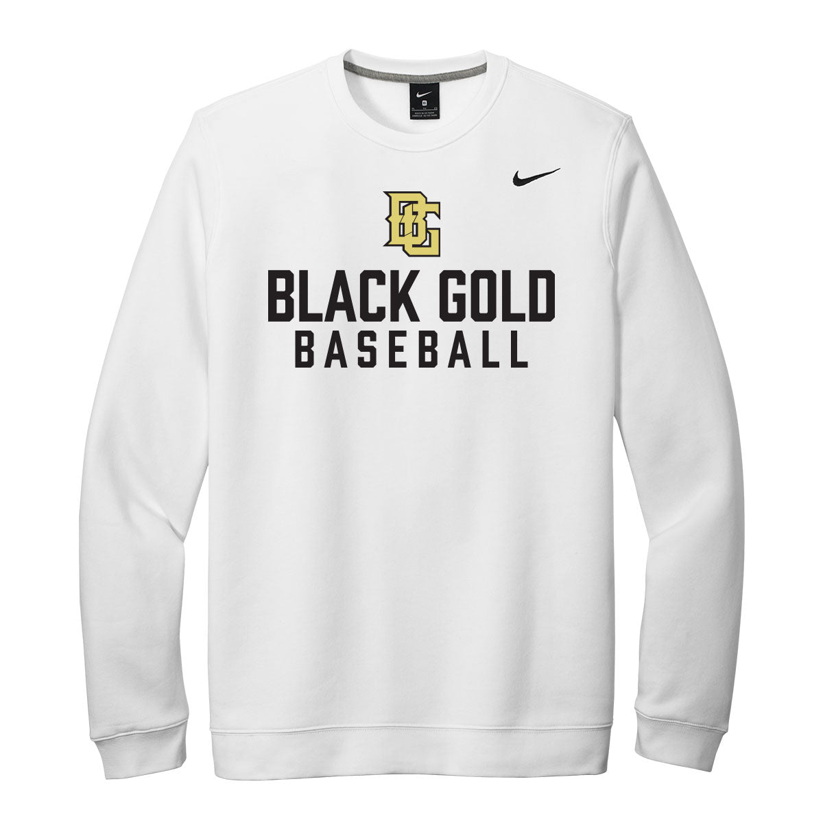 Black Gold Baseball Nike Crewneck Sweatshirt
