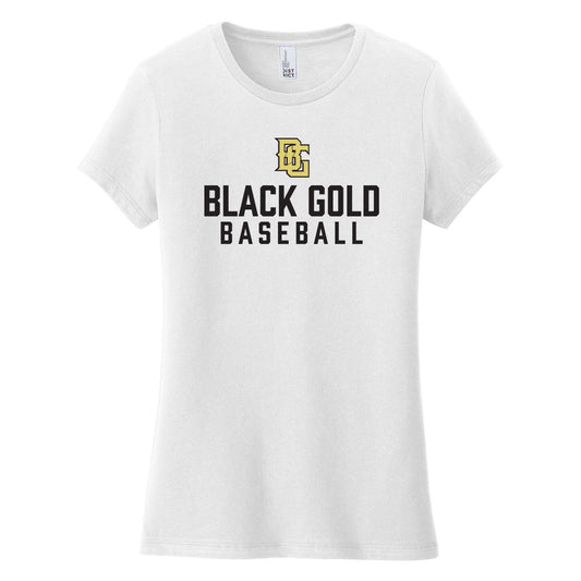 Black Gold Baseball Women's Fitted Tee