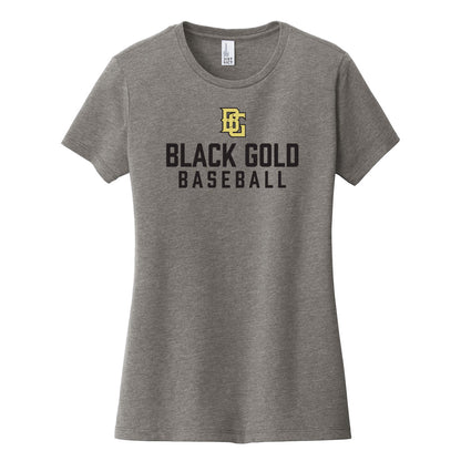 Black Gold Baseball Women's Fitted Tee