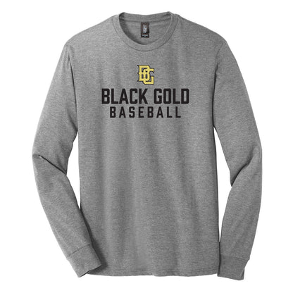 Black Gold Baseball Long Sleeve Tee