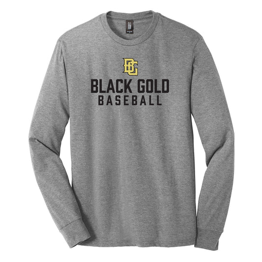 Black Gold Baseball Long Sleeve Tee