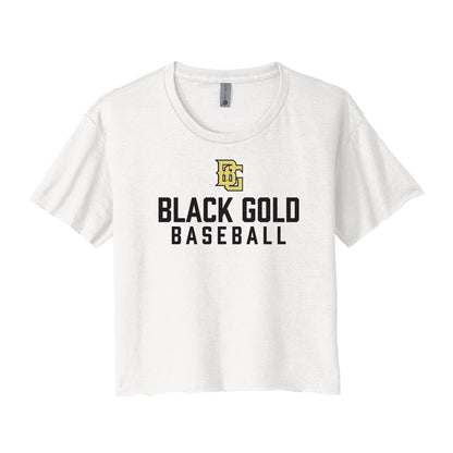 Black Gold Baseball Cropped Tee