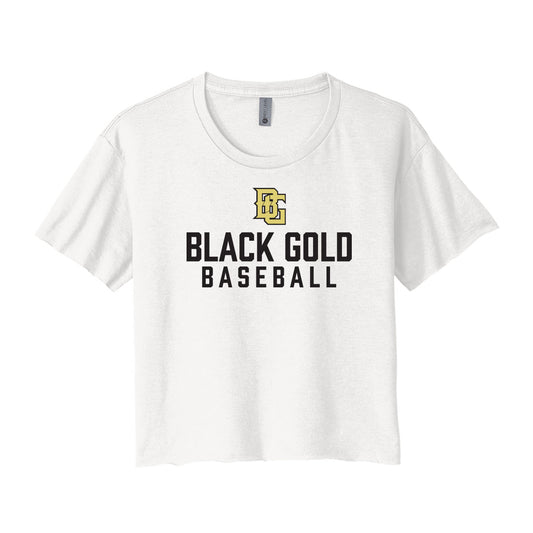 Black Gold Baseball Cropped Tee