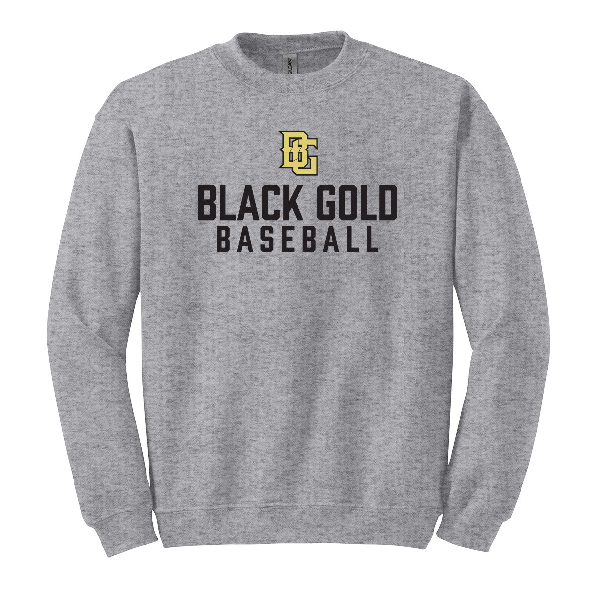 Black Gold Baseball Unisex Crewneck Sweatshirt