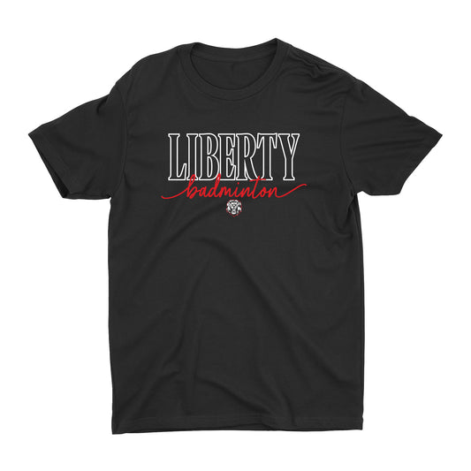 Liberty Badminton Script Unisex Tee