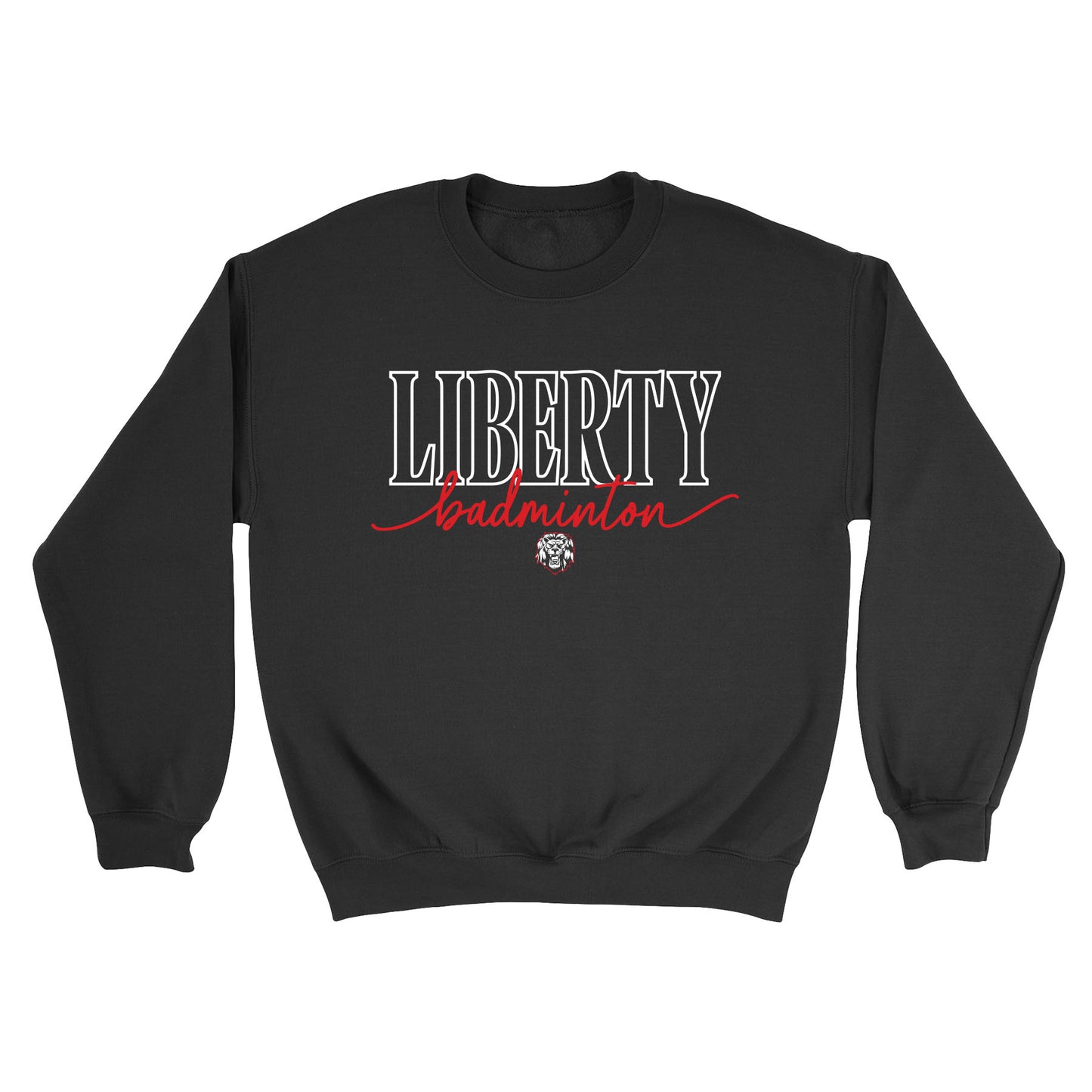 Liberty Badminton Script Unisex Crewneck Sweatshirt