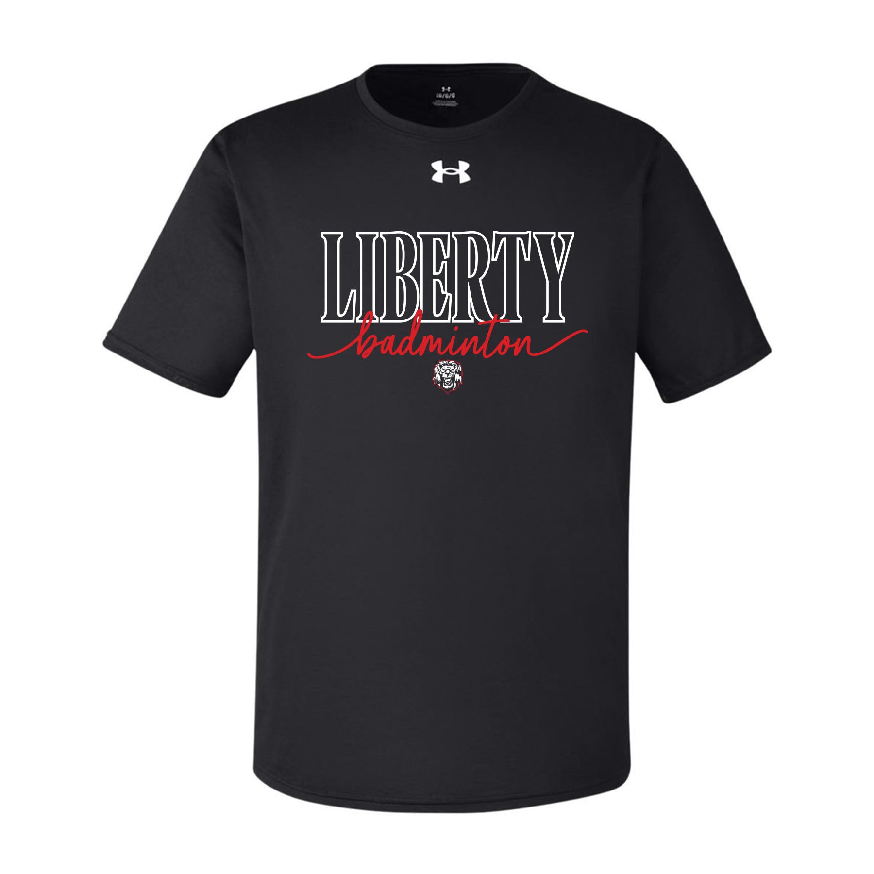 Liberty Badminton Script Under Armour Tee