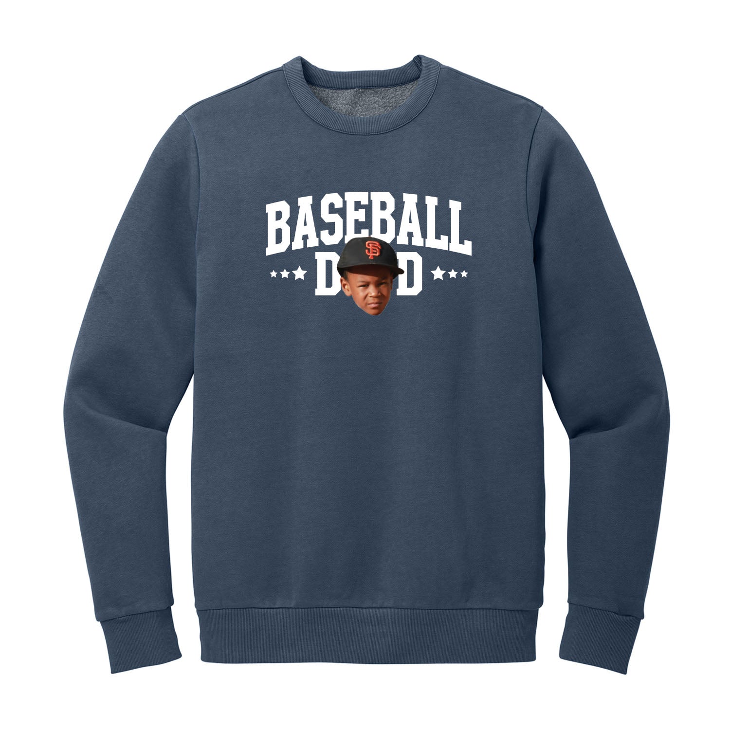 Sports Dad Custom Face Crewneck Sweatshirt