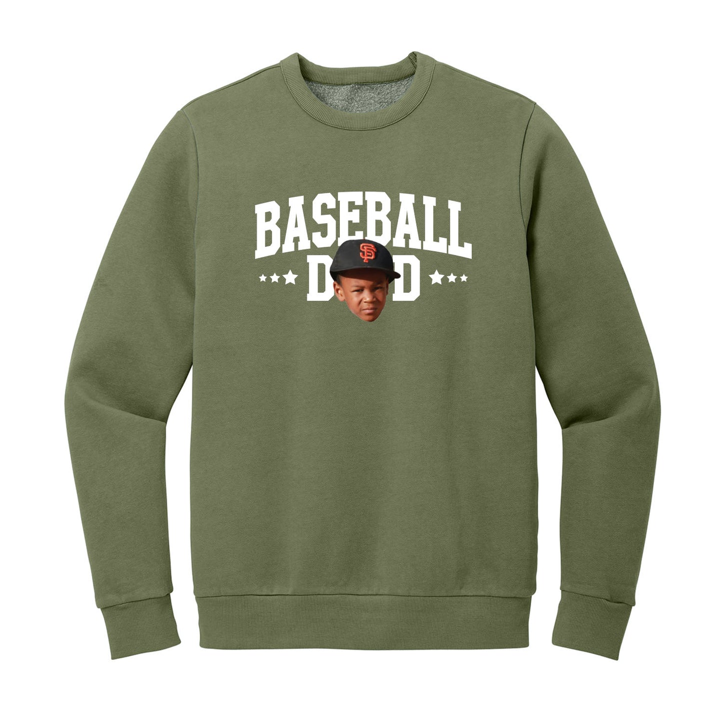 Sports Dad Custom Face Crewneck Sweatshirt