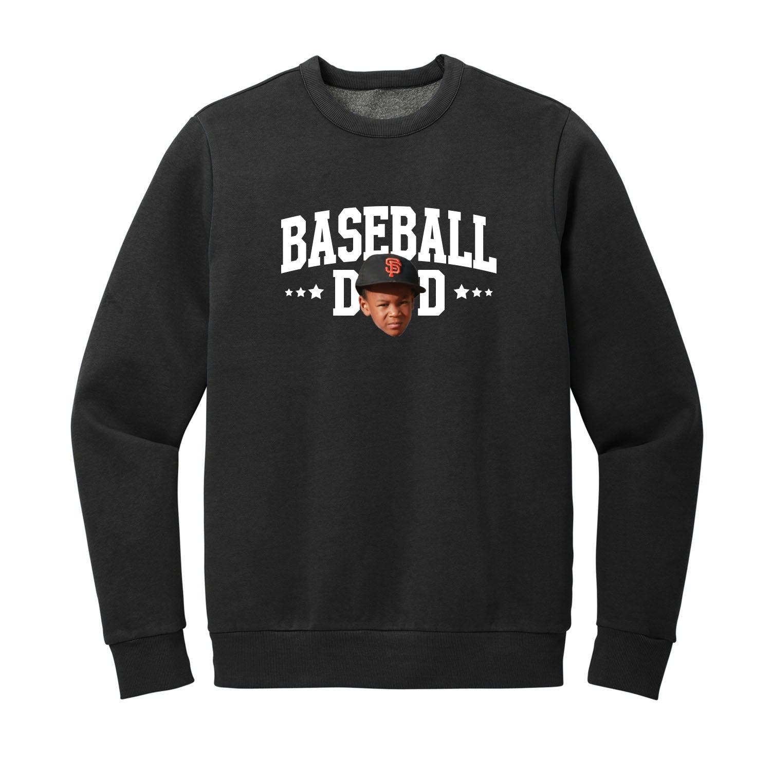 Sports Dad Custom Face Crewneck Sweatshirt