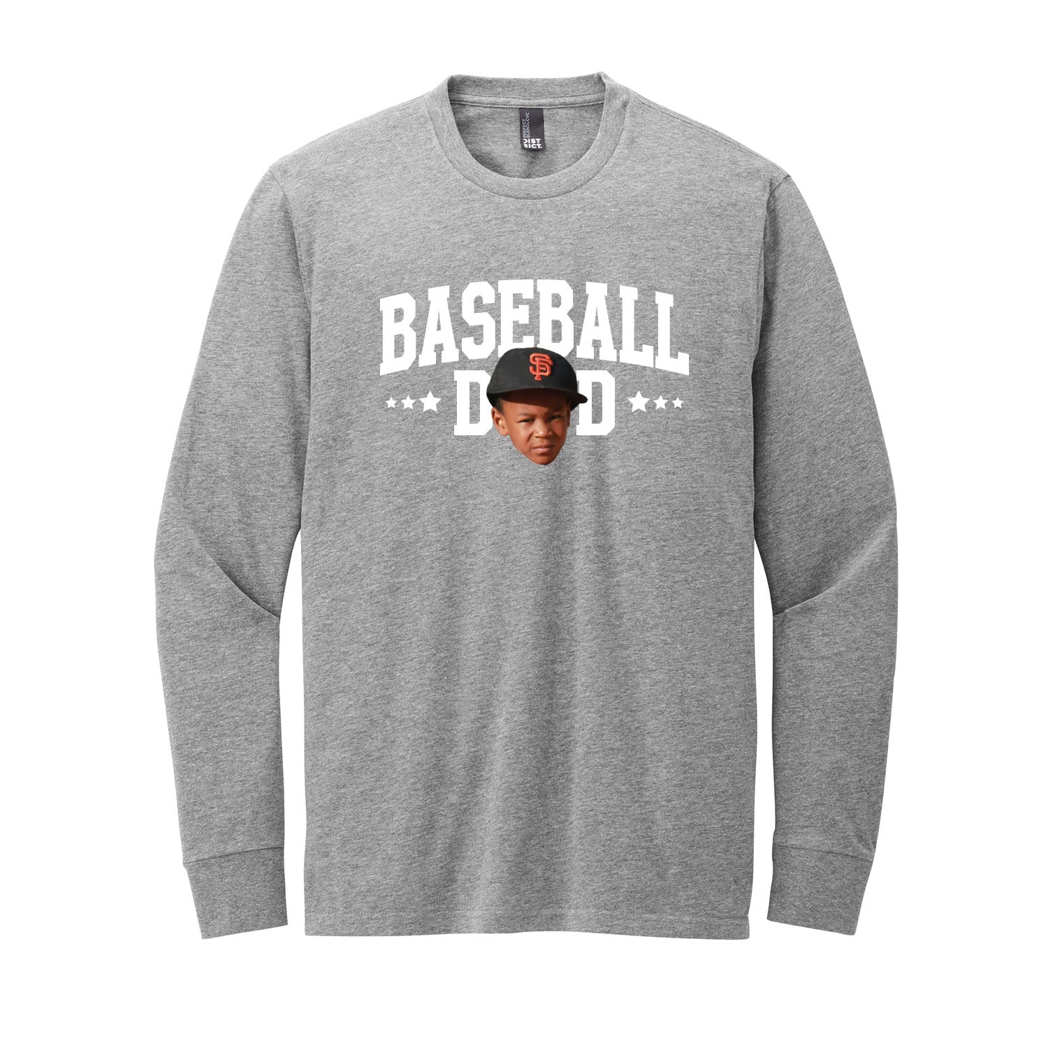 Sports Dad Custom Face Long Sleeve Tee