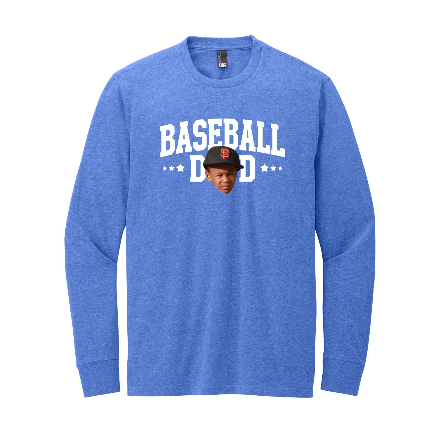 Sports Dad Custom Face Long Sleeve Tee