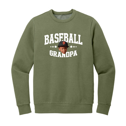 Sports Grandpa Custom Face Crewneck Sweatshirt