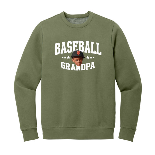 Sports Grandpa Custom Face Crewneck Sweatshirt