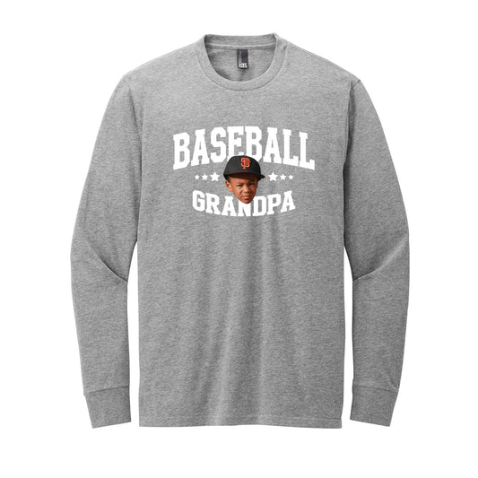Sports Grandpa Custom Face Long Sleeve Tee