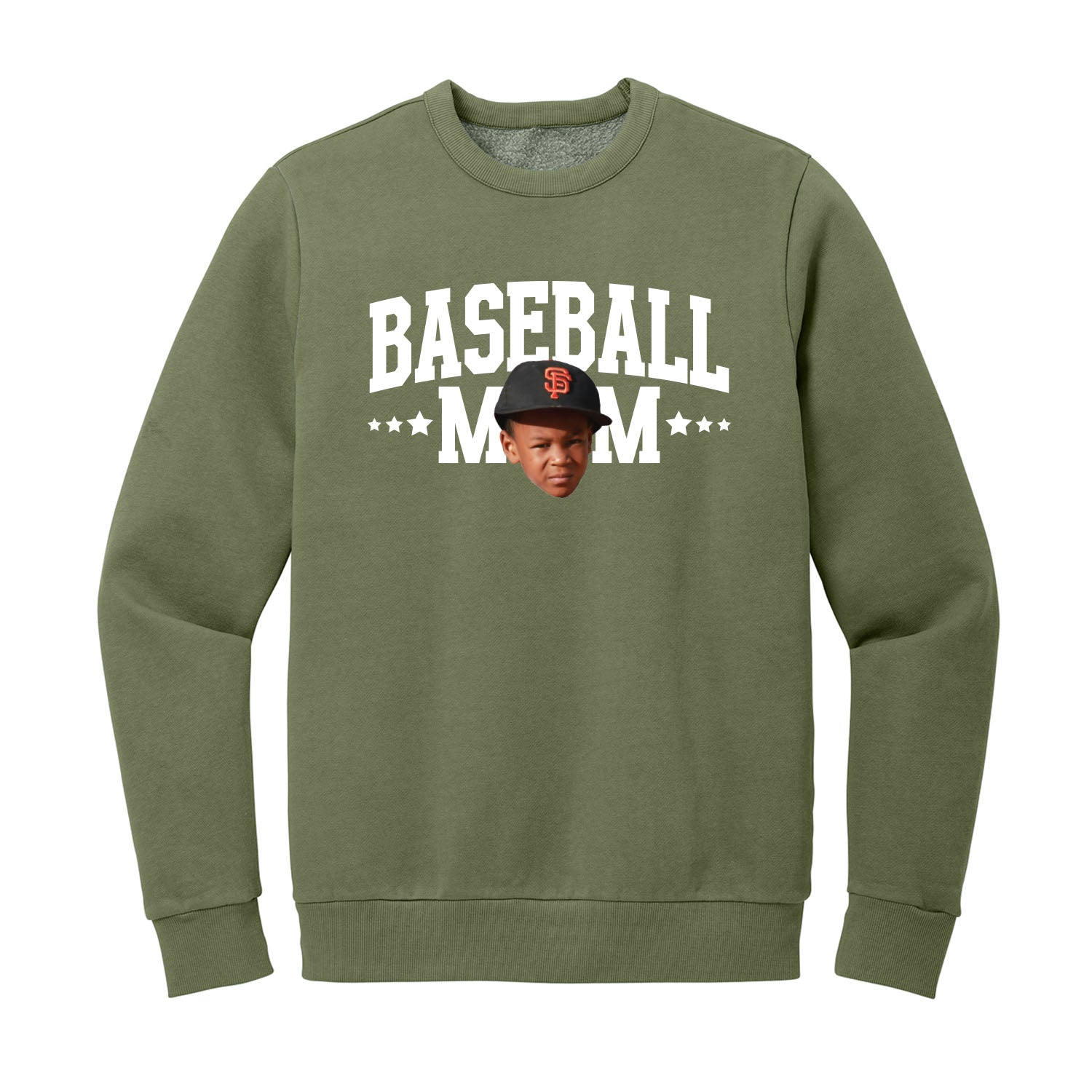 Sports Mom Custom Face Crewneck Sweatshirt