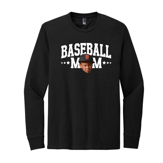 Sports Mom Custom Face Long Sleeve Tee