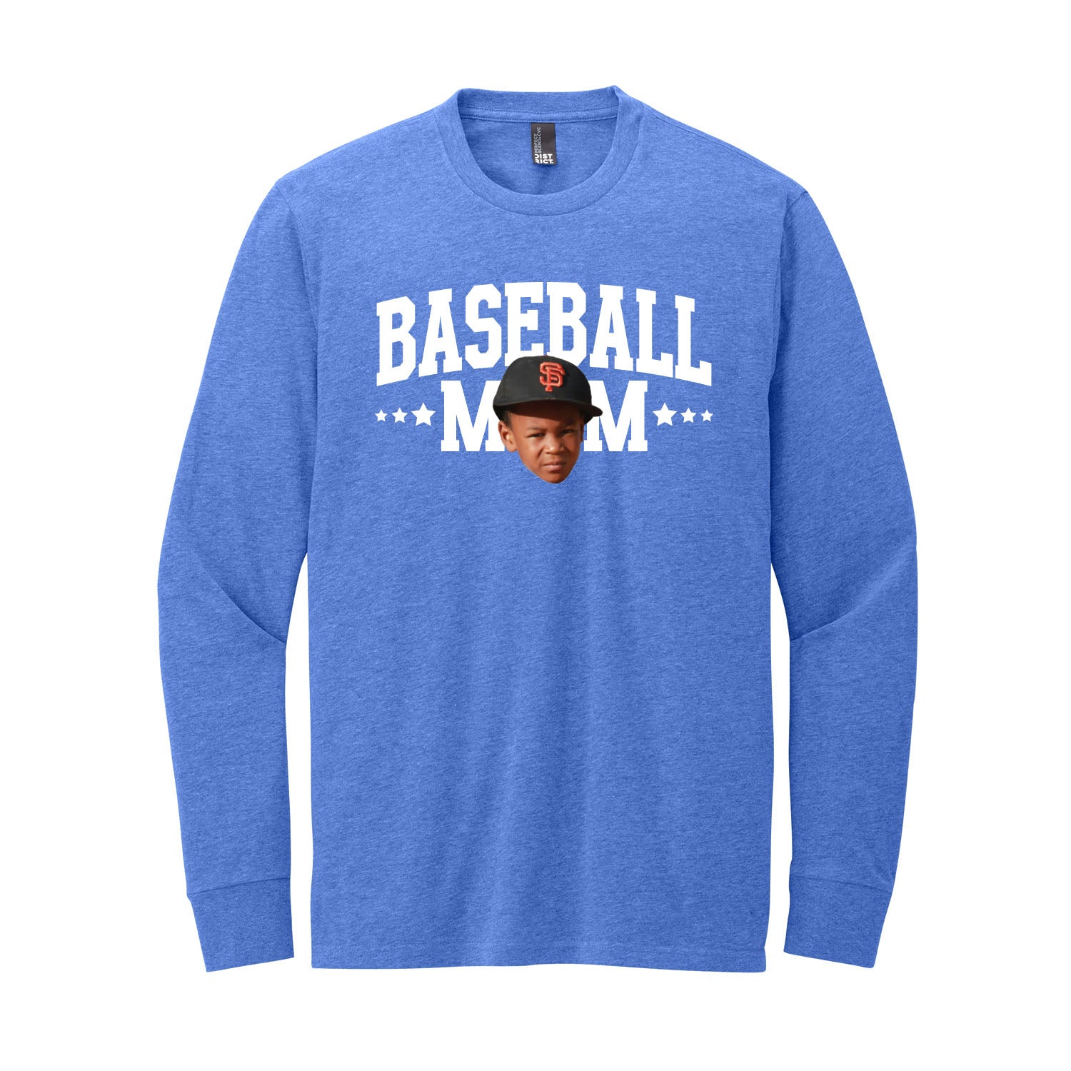 Sports Mom Custom Face Long Sleeve Tee