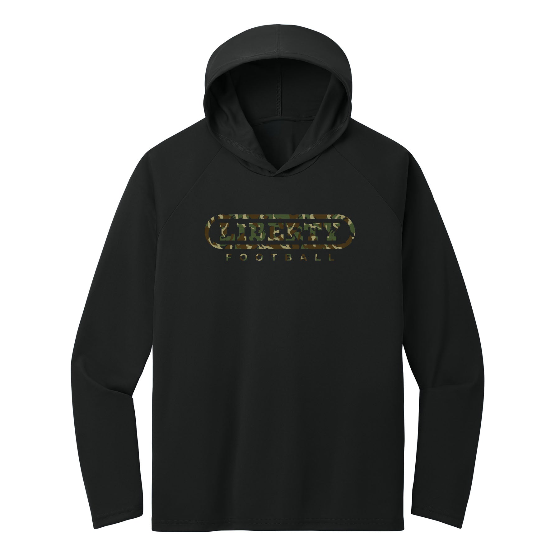 2025 Liberty Football Performance Hooded Long Sleeve Tee