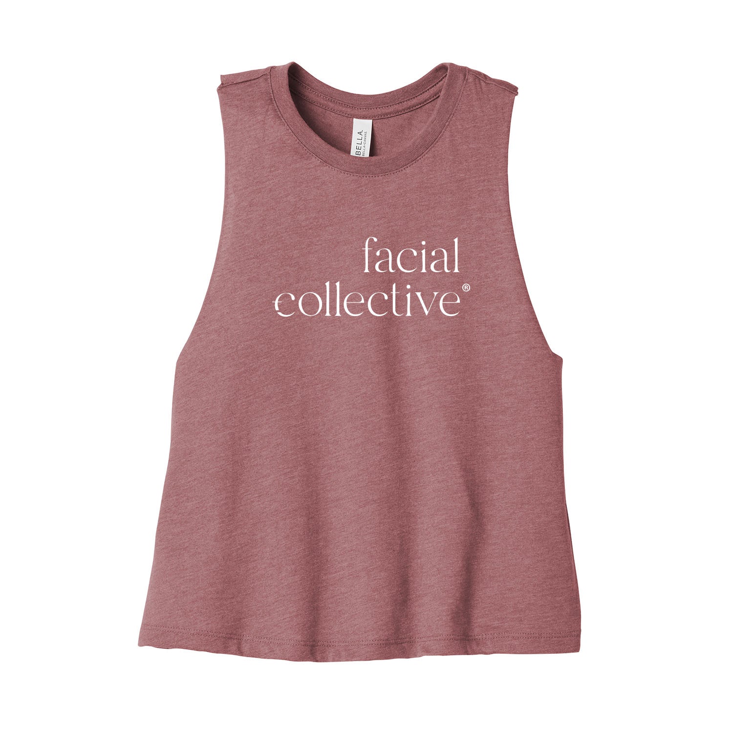 Facial Collective Cropped Racerback Tank