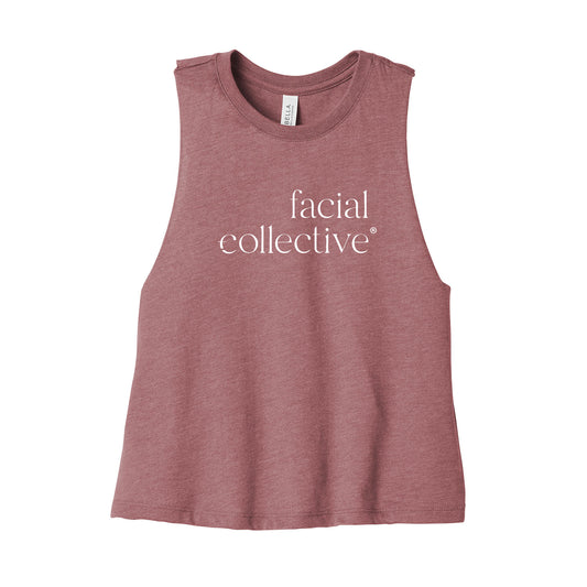 Facial Collective Cropped Racerback Tank