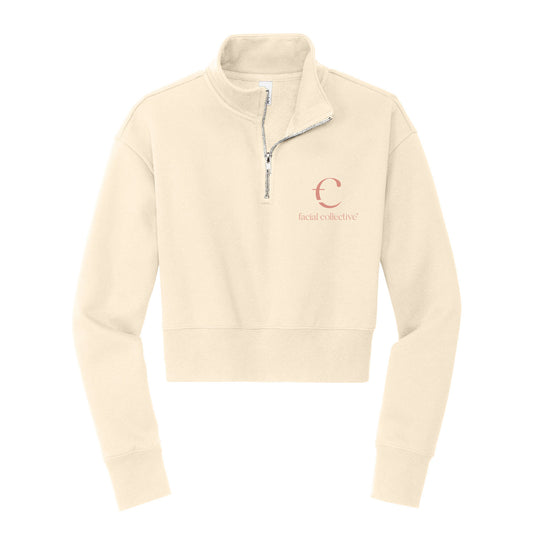 Facial Collective Stacked Cropped Scuba Fleece