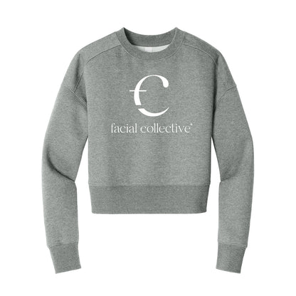 Facial Collective Stacked Cropped Crewneck Sweatshirt