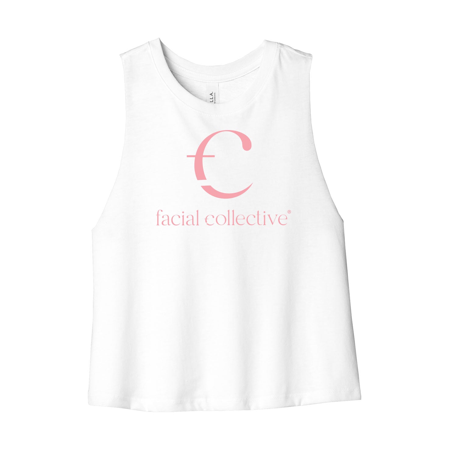 Facial Collective Stacked Cropped Racerback Tank