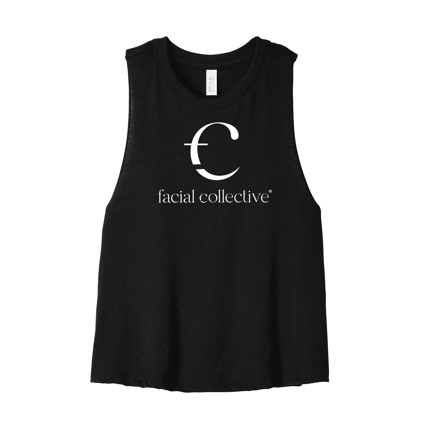 Facial Collective Stacked Cropped Racerback Tank