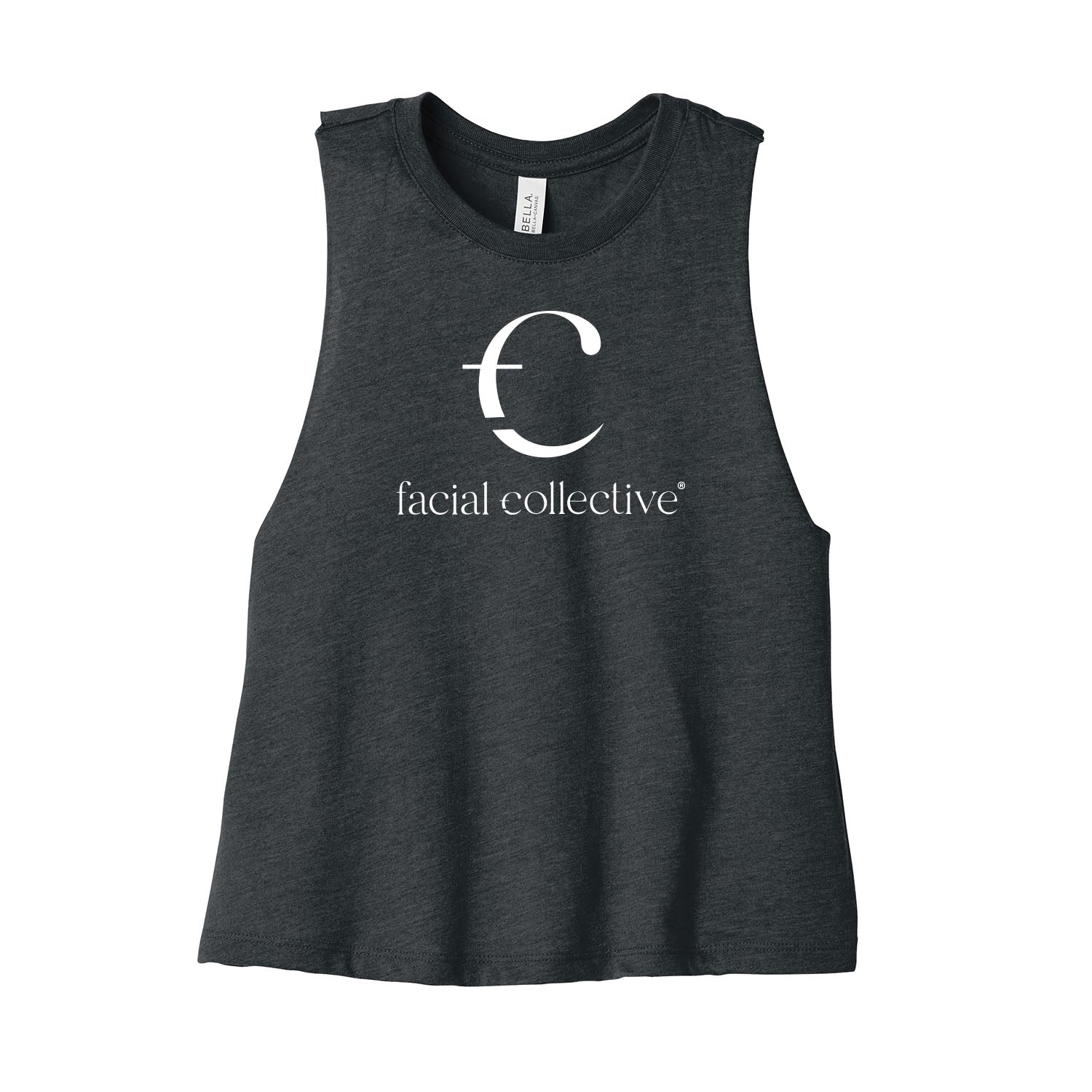 Facial Collective Stacked Cropped Racerback Tank