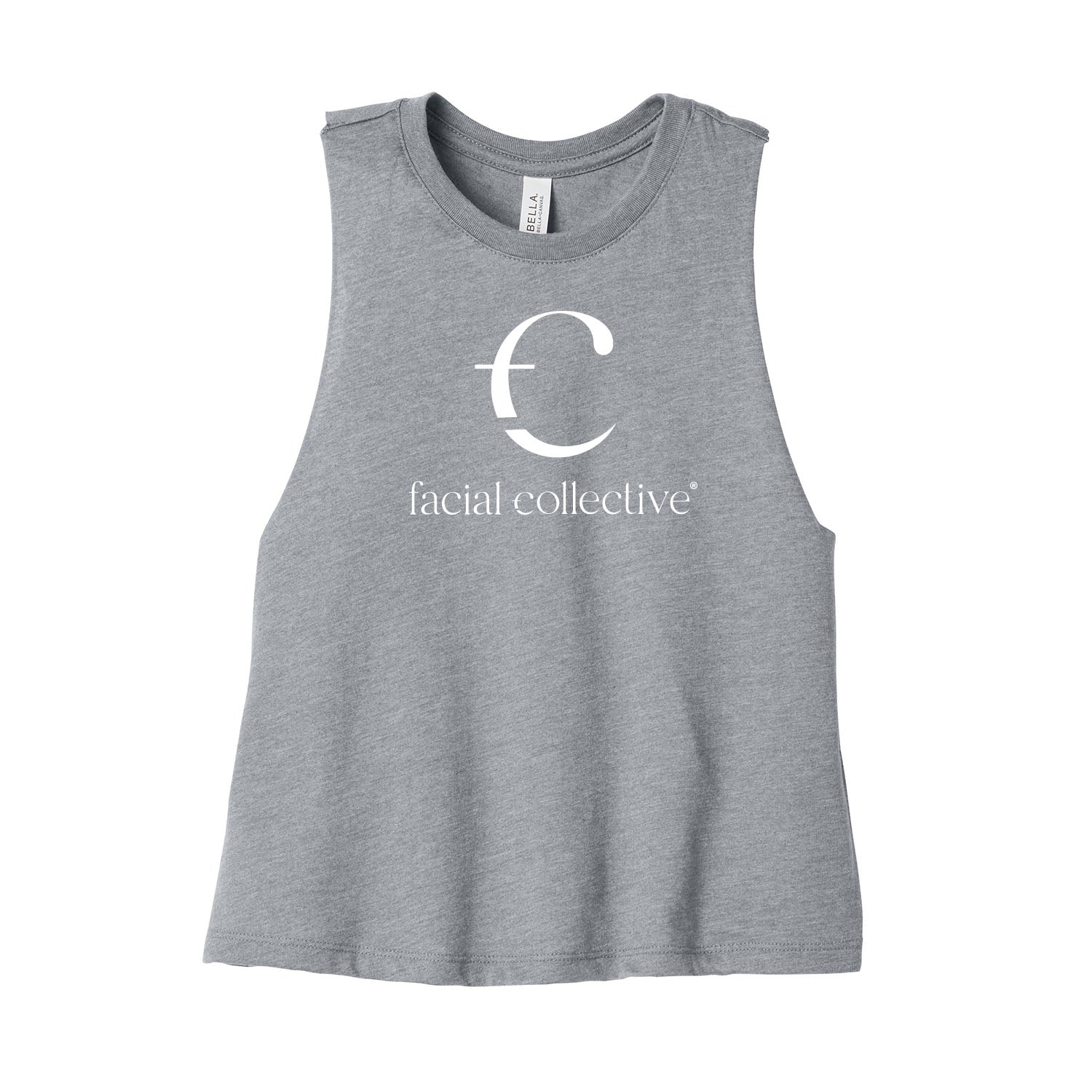 Facial Collective Stacked Cropped Racerback Tank