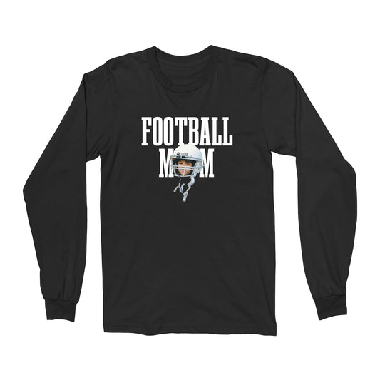 Football Mom Custom Face Long Sleeve Tee