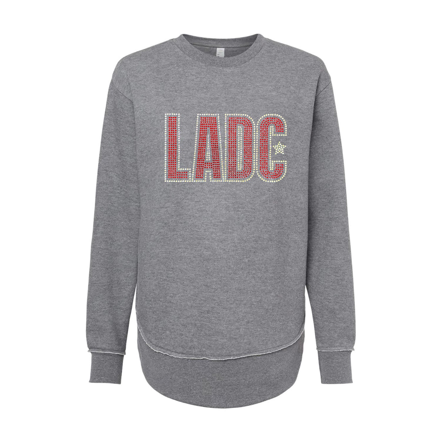 LADC Rhinestone Tunic Crewneck Sweatshirt