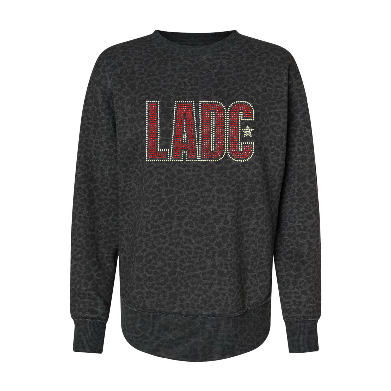 LADC Rhinestone Tunic Crewneck Sweatshirt
