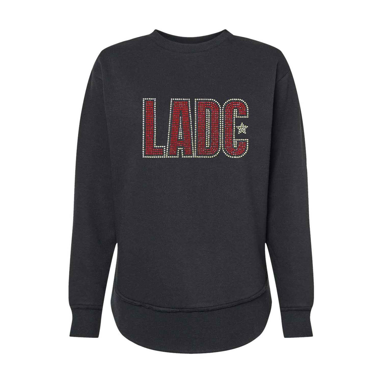 LADC Rhinestone Tunic Crewneck Sweatshirt
