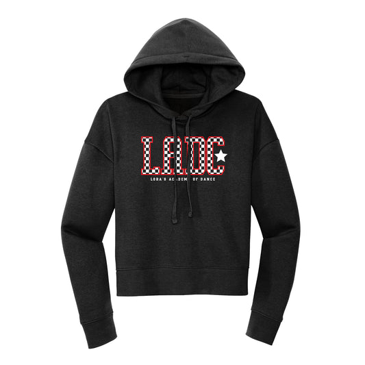 LADC Checkered Cropped Hoodie