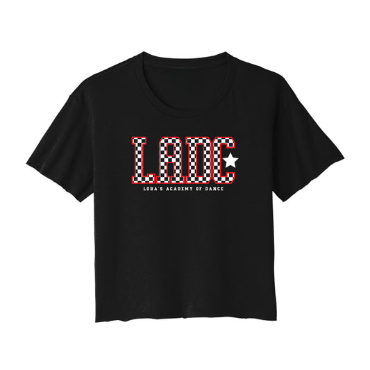 LADC Checkered Cropped Tee