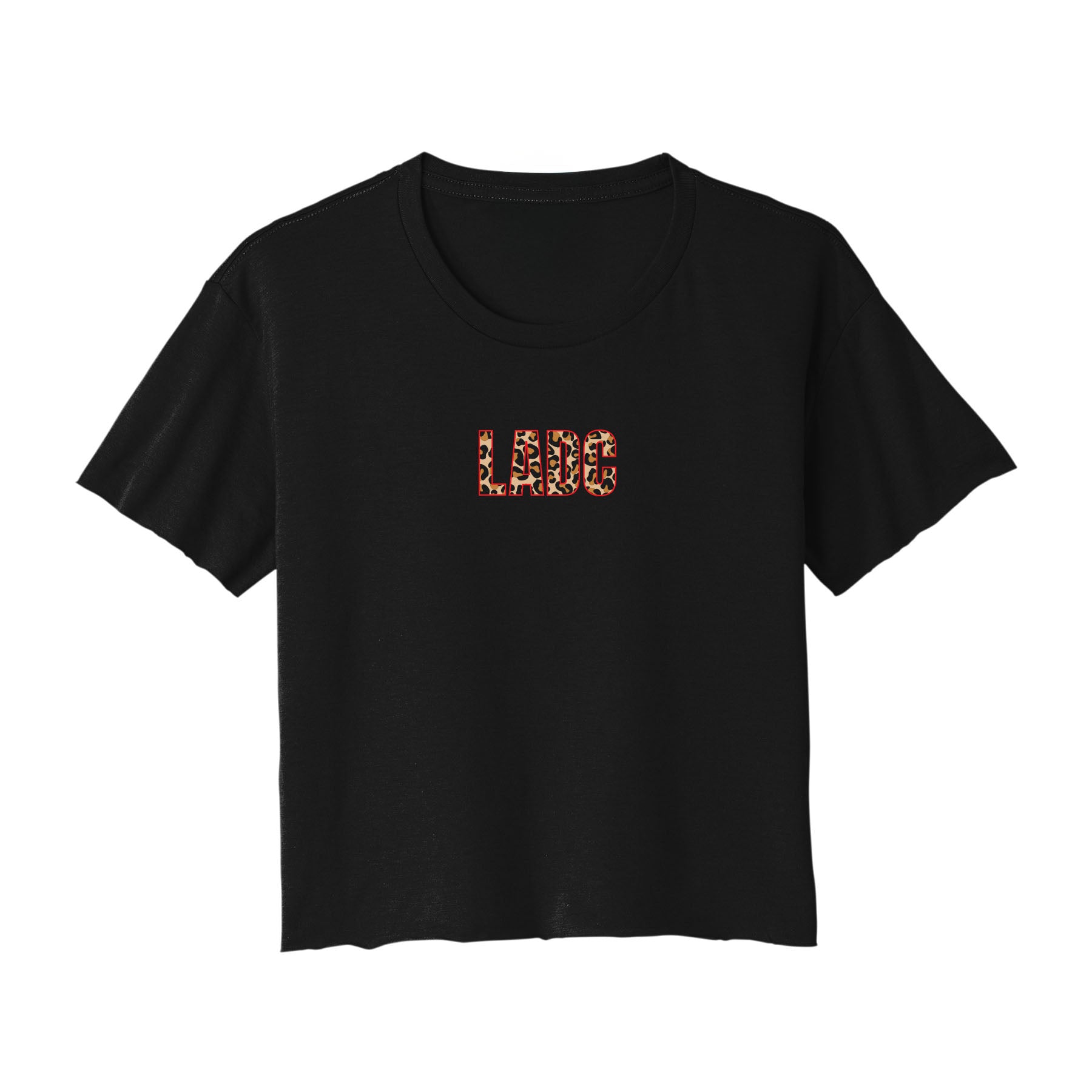 LA Dance Leopard Star Cropped Tee