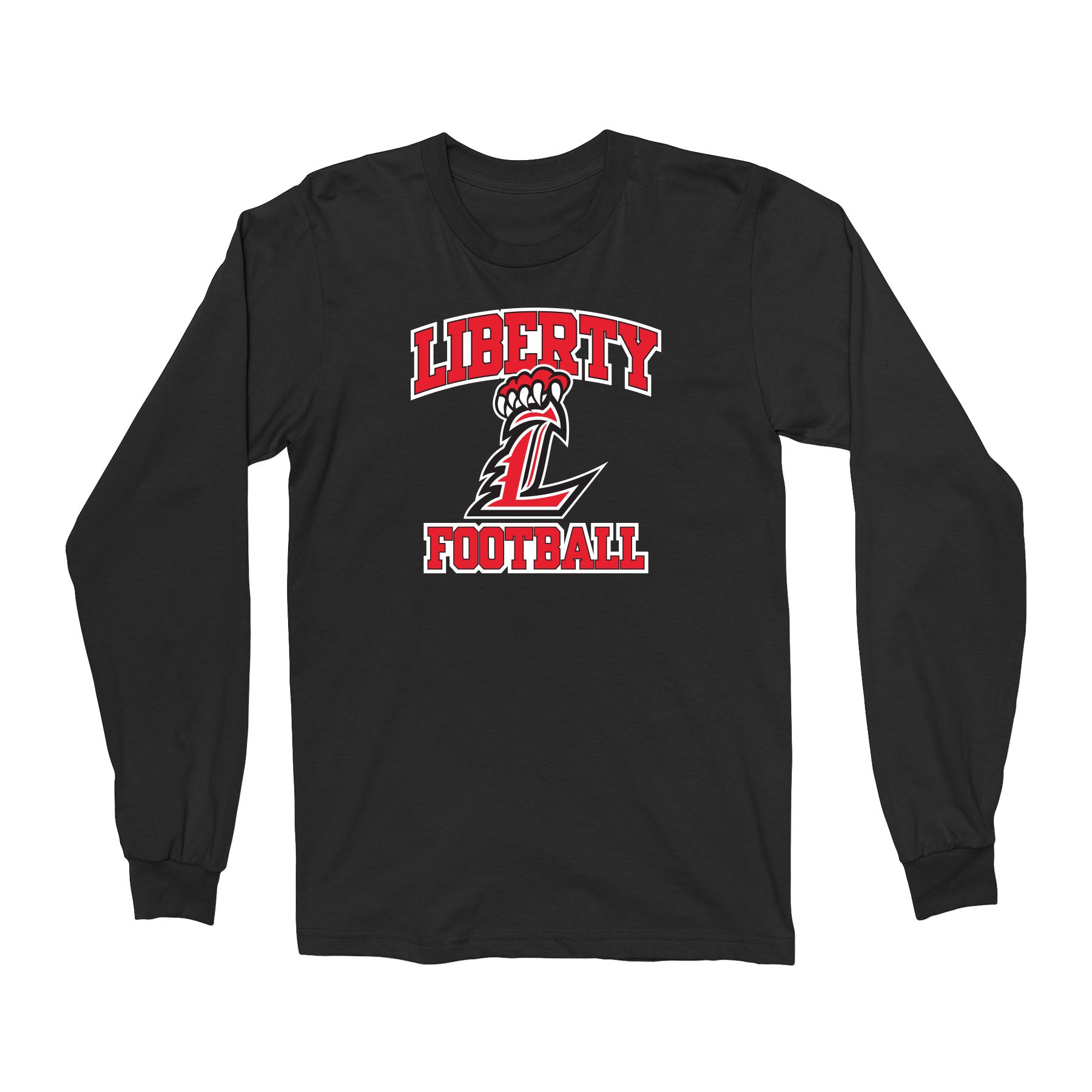 Liberty Football Curved Unisex Long Sleeve Tee