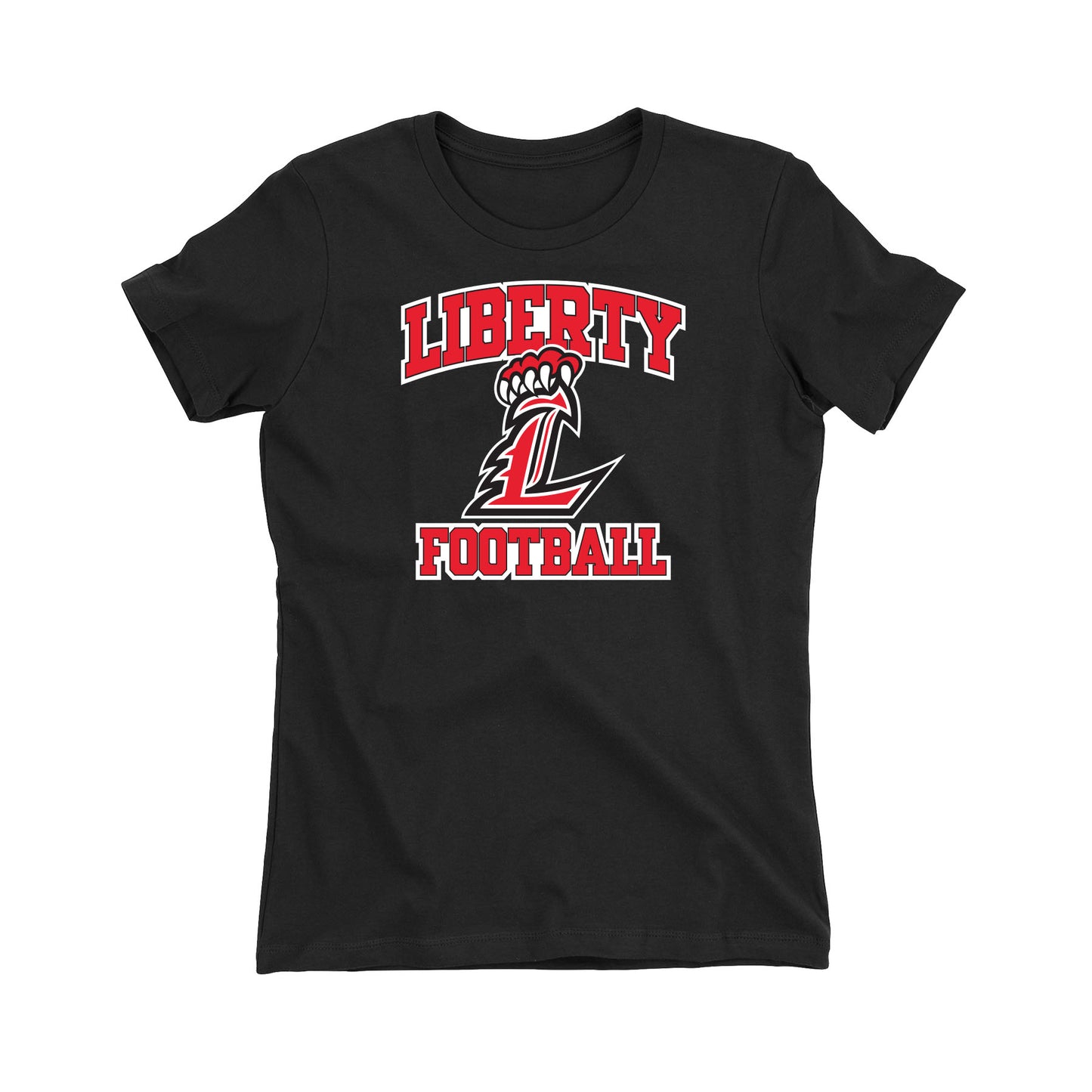 Liberty Football Curved Women's Fitted Tee