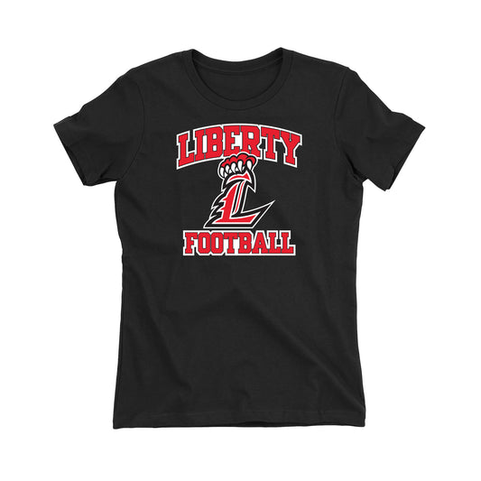 Liberty Football Curved Women's Fitted Tee