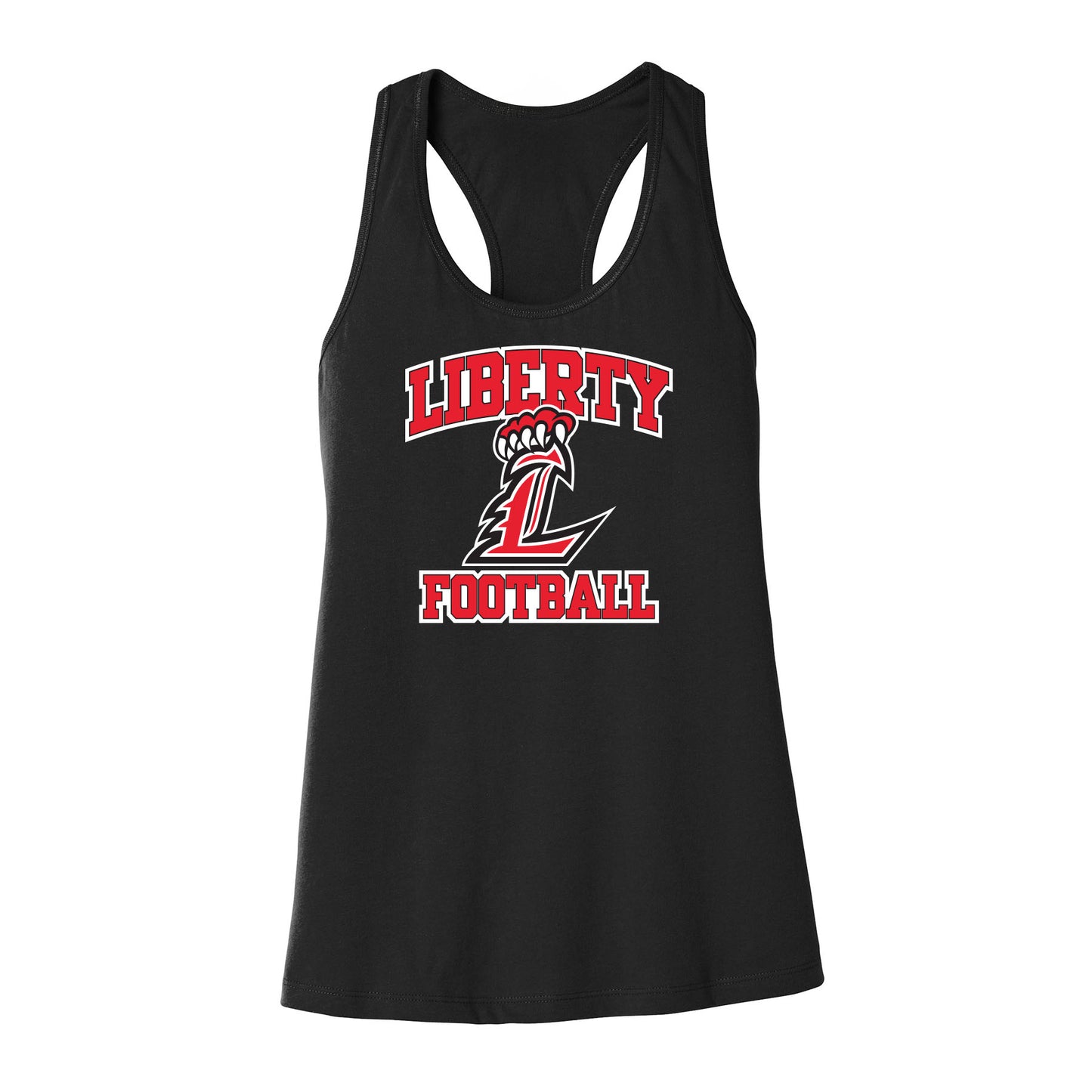 Liberty Football Curved Women's Racerback Tank