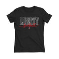 Liberty Football Script Women's Fitted Tee