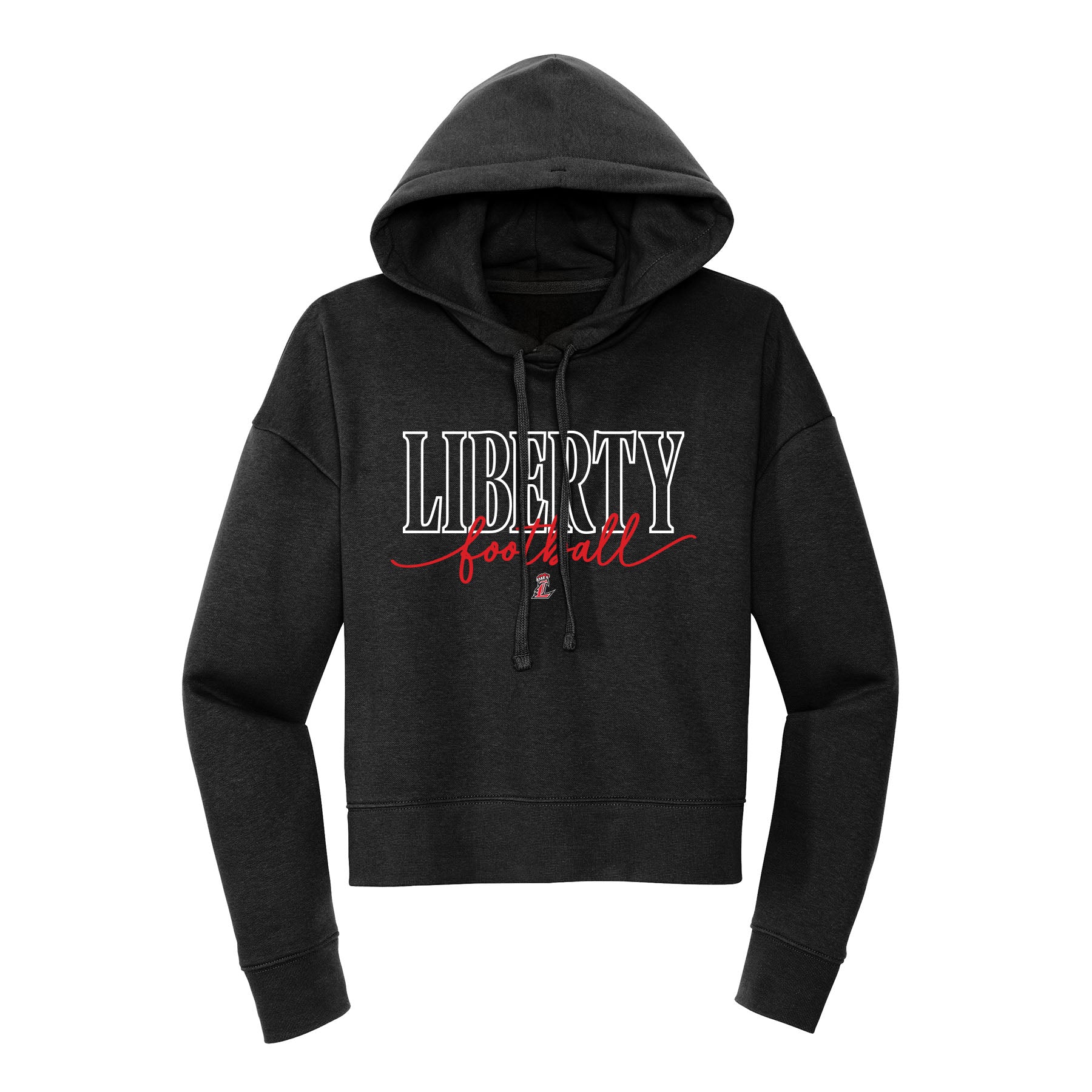 Liberty Football Script Cropped Hoodie