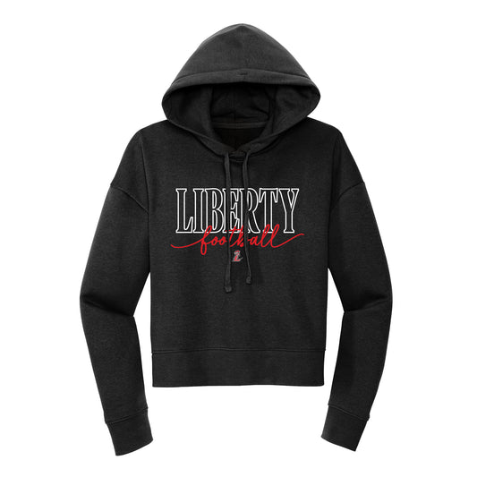Liberty Football Script Cropped Hoodie