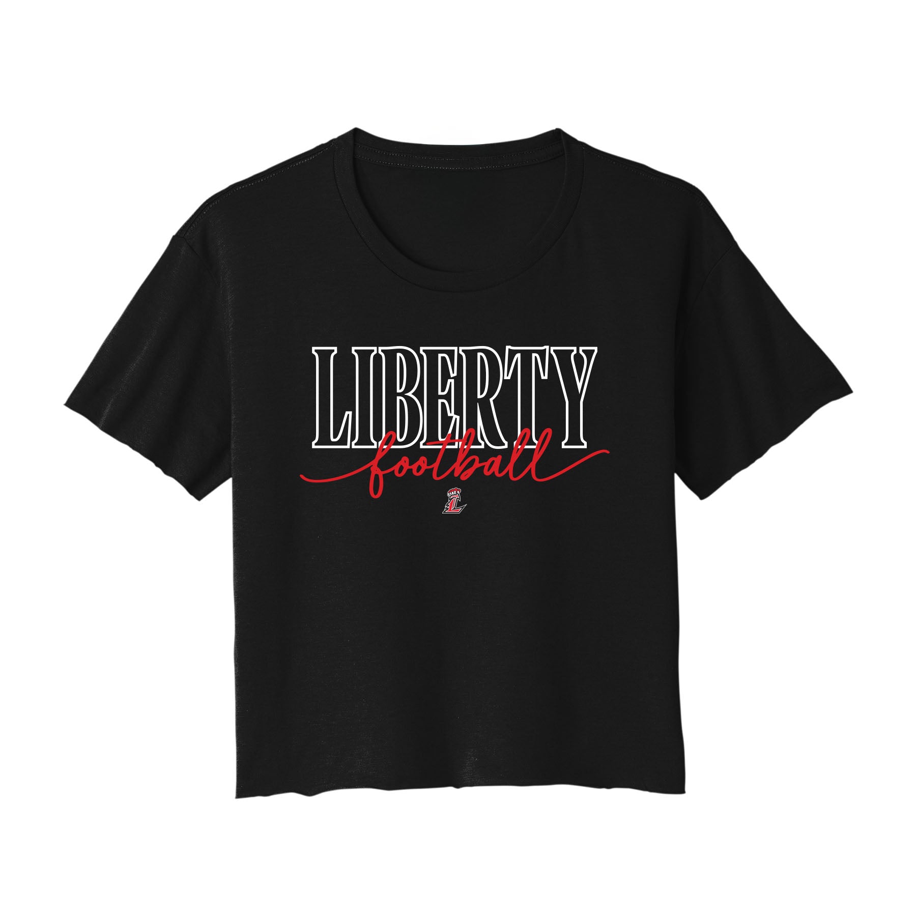 Liberty Football Script Cropped Tee
