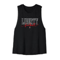 Liberty Football Script Cropped Racerback Tank