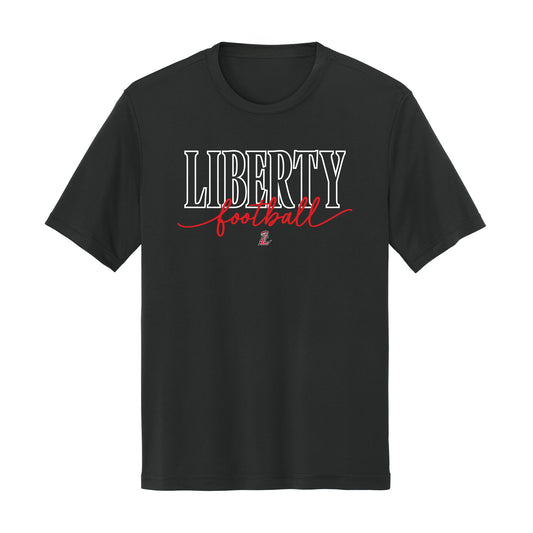 Liberty Football Script Dri Fit Tee