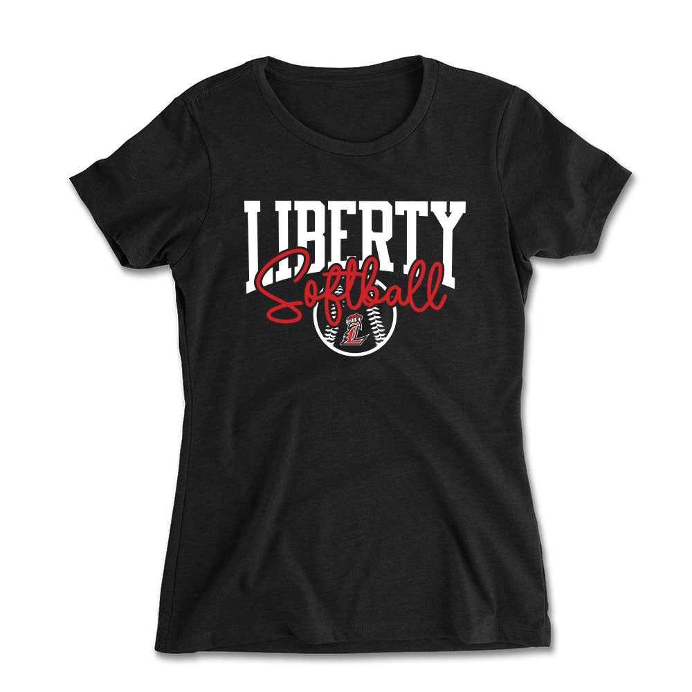 Liberty Softball Script Women's Fitted Tee